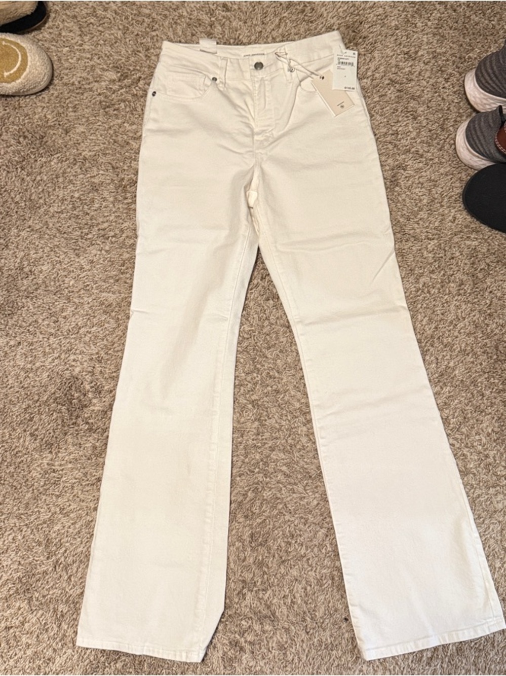Good American White Wide-Leg Jeans